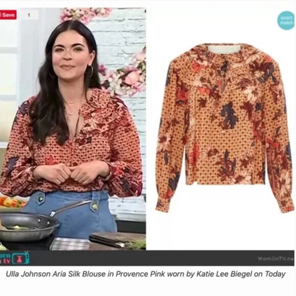 ✨ SALE NEW Ulla Johnson Aria Silk Blouse Top Sz2 Provence Pink Floral - Picture 1 of 9